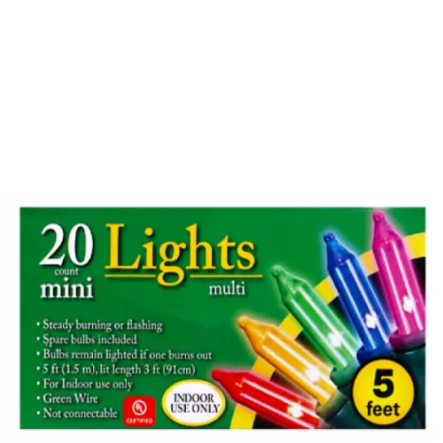 Mini luces de navidad 20 luces cable de 1.50 mts.