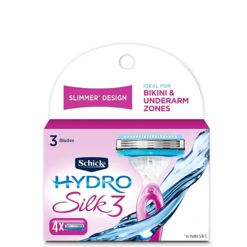 Cartuchos de repuesto SCHICK hydro silk3 de 4 Hojillas 3unid