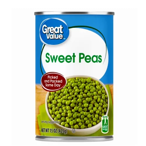 Guisantes dulces GREAT VALUE 425g.