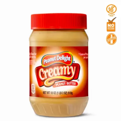 Mantequilla de mani PEANUT DELIGHT creamy 510g.