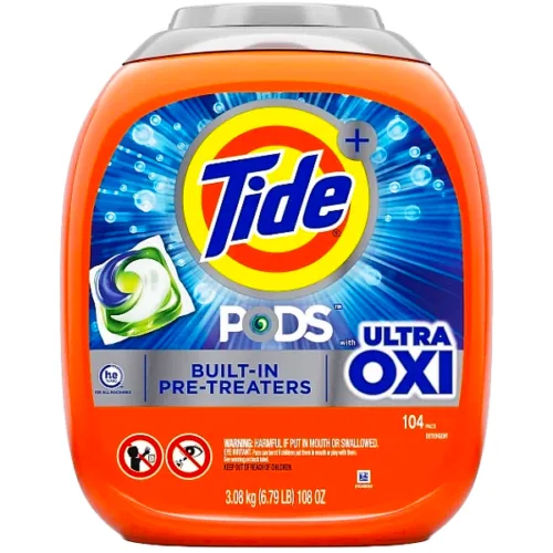 Detergente en capsulas TIDE ultra oxi 4en1, 104caps.