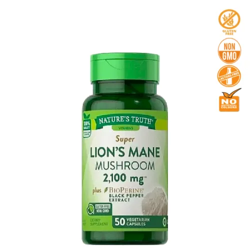 Suplemento Herbal Melena de León NATURE´S TRUTH 2.100mg 50 capsulas