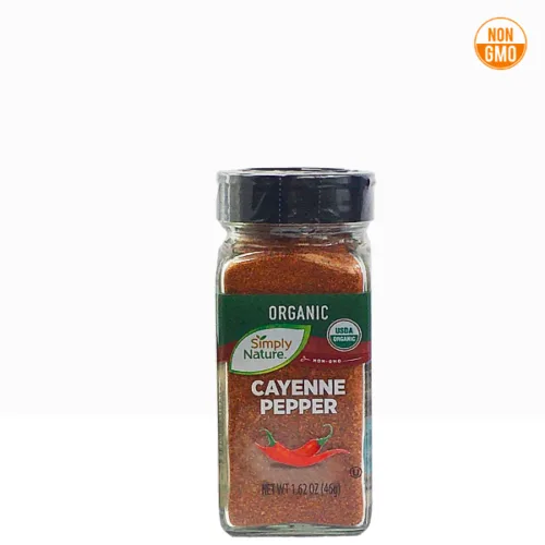 Pimienta de cayena orgánica SIMPLY NATURE 46g. molida..