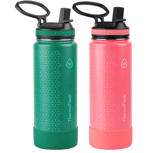 Botella de Agua térmica THERMO FLASK Tapa con Pitillo Interno Colores variados 1 Und de 710 mL.