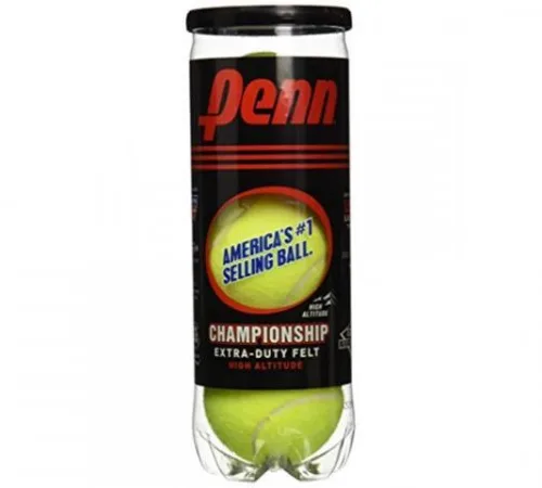 Pelotas de tenis PENN Championship Extra Duty pote 3und tapa negra.