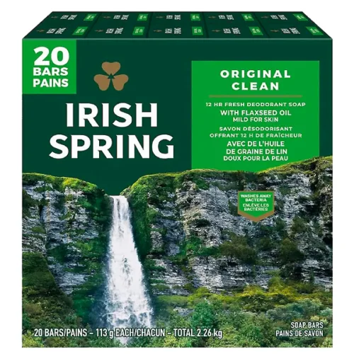 Jabon de barra IRISH SPRING original clean 113g 20und.