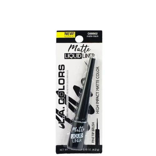 Delineador de ojos liquido LA COLORS negro mate 4.2g.