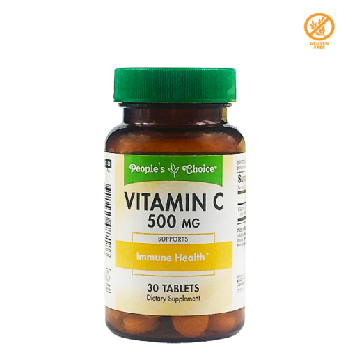 Vitamina C PEOPLES CHOICE 500mg 30 tabletas