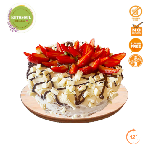 Torta cubierta con fresa o Chunky Red 10 porciones