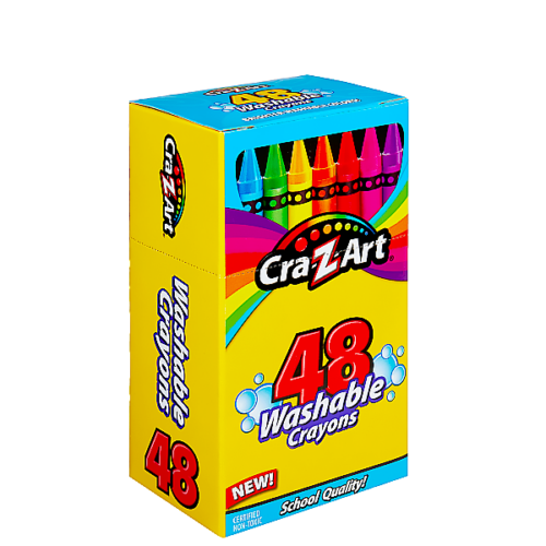 Creyones CRAZART lavables colores surtidos 48 und