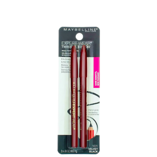 Set de lápiz de ojos y cejas Maybelline 101 terciopelo negro 2und de 0.03oz