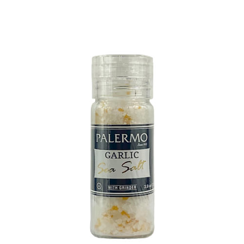 Sal marina con molinillo PALERMO con ajo 110 gr.