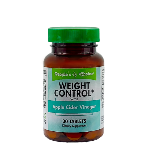 Vinagre de sidra de manzana PEOPLES CHOICE control de peso 30 tab