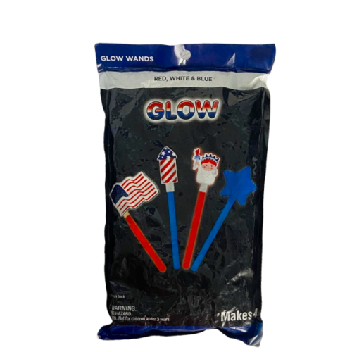 Varilla iluminante Glow rojo y azul americano 4 piezas