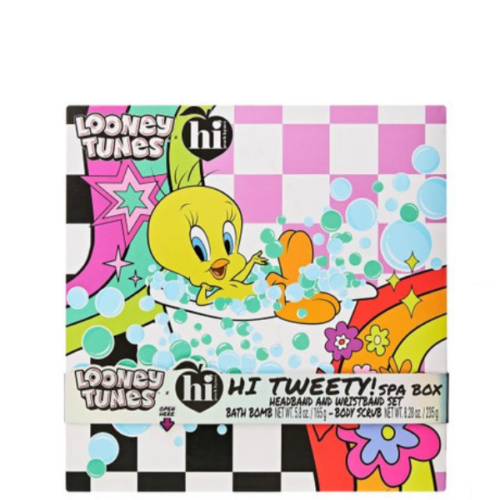 Set de cuidado personal de niña con Bomba de Baño bandana y muñequeras Looney tunes
