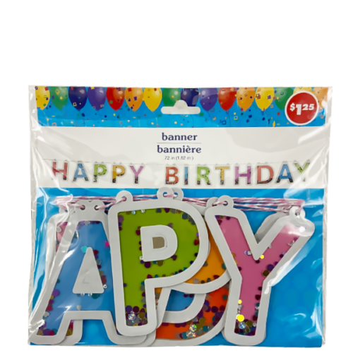 Banderillas con msj happy birthday en colores