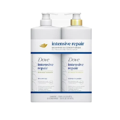 Shampoo y acondicionador DOVE intensive repair 1.05L c/u